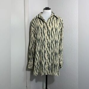 Women's Zebra Print Shirt Jacket